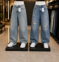Casual simple men's jeansin stockwholesale men's jeansnew denim pants wholesale