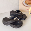 5cm thick sole flip flops women's summer outwear fashion height increasing women's shoes beach shoes women's 2024new arrivalnon-slip slippers