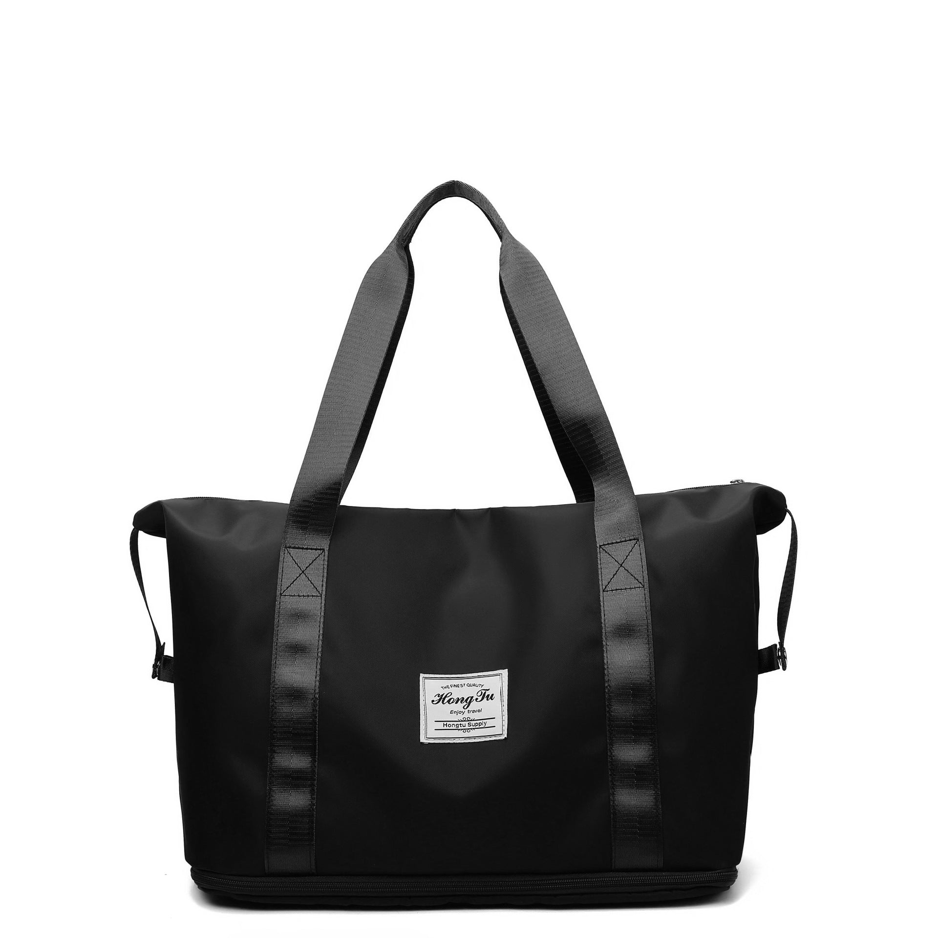 Short-haul travel bag, fashionable anti-splashing luggage bag, checked bag, large-capacity wet and dry separation sports fitness bag, women