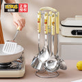 Beerus co-branded kitchenware suitfor home ceramic handle spatula rice spoon combination housewarming gift 304 stainless steel