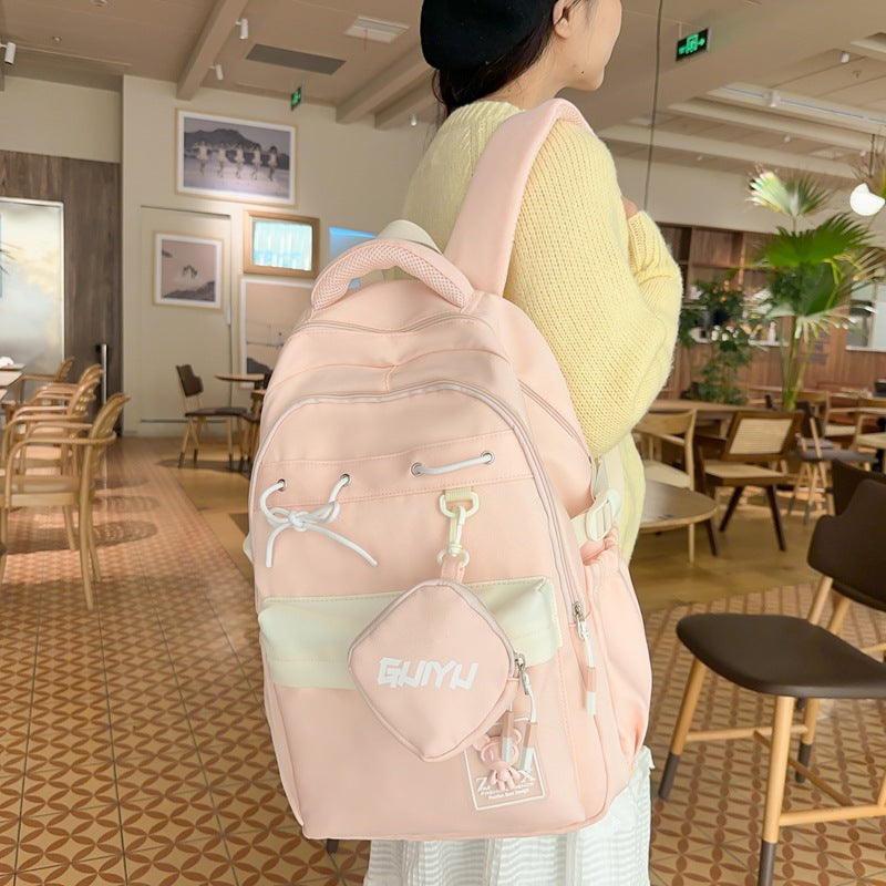 School bag, college student, high school student, large-capacity college style backpack, simple leisure sports, Korean version, couple backpack.