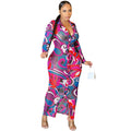 C5838 special offer: no returns or exchanges. please purchase with care. cross-border fashionable european and american women's sexy mesh printed v-neck dress