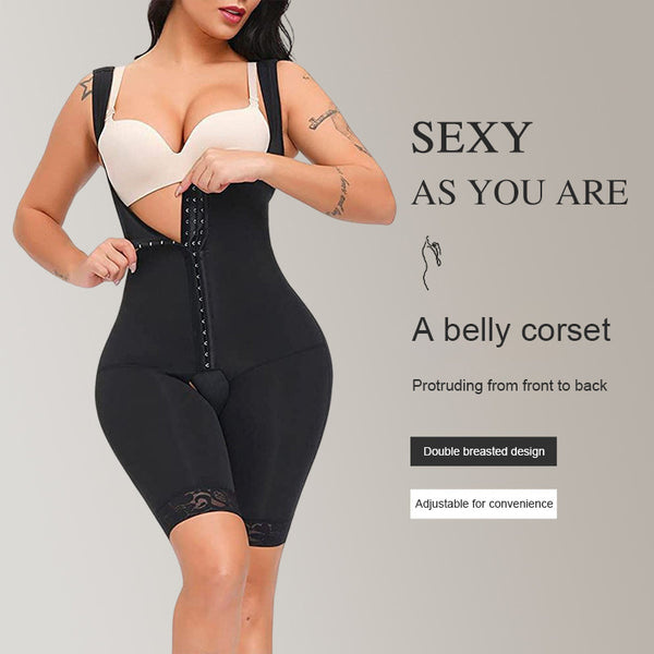 Cross-border spot European and American large-size sports onesie waist postpartum corset slim-fit enhanced onesie shapewear