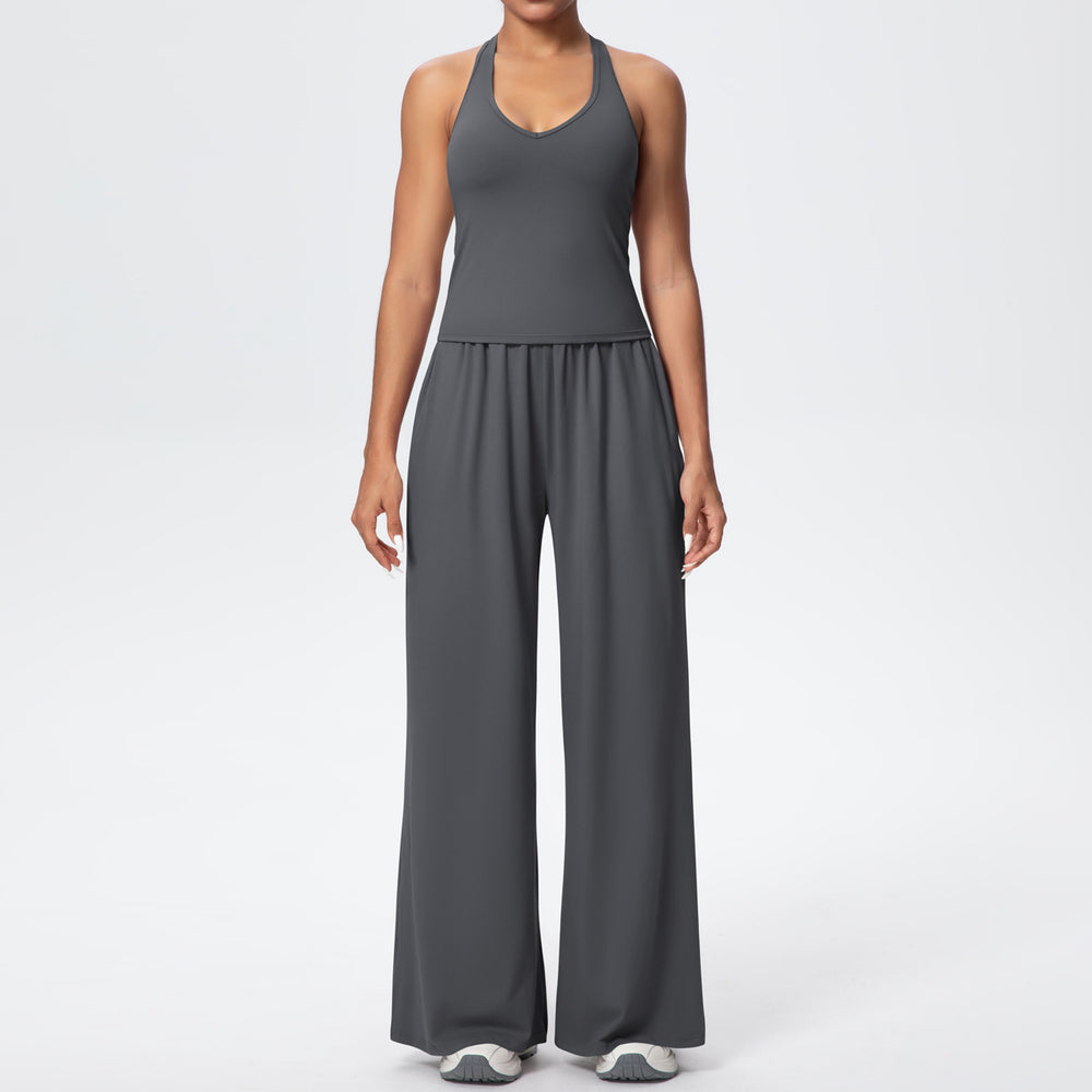 Fashionstylishnew arrival brushed yoga clothes, quick-drying, breathable, beautiful back sports suit, outdoor casual running fitness clothes