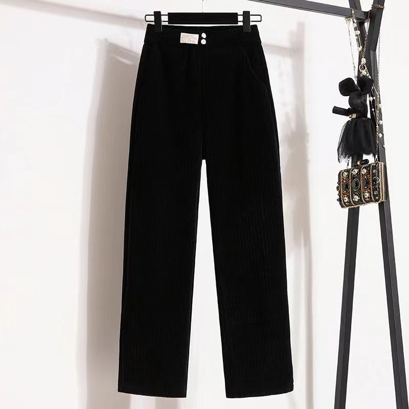 Girls' spring/autumn pants, kids' wide-leg trousers, big girls' spring collection , new loose-fit straight-leg trendy pants