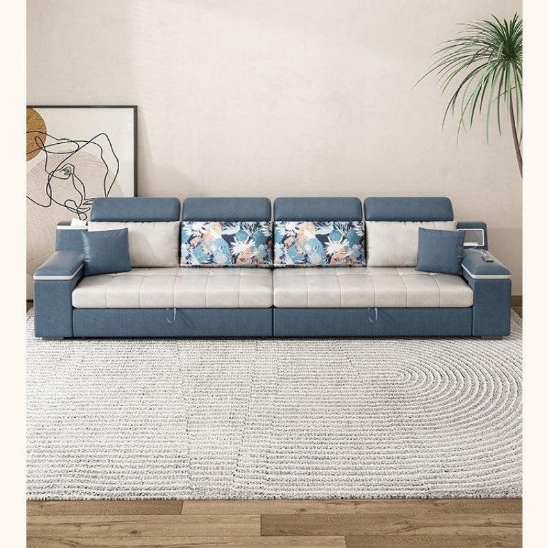Sofa bed foldable dual-purpose pull-out multi-functional modern for home small apartment double slot living room technology cloth sofa