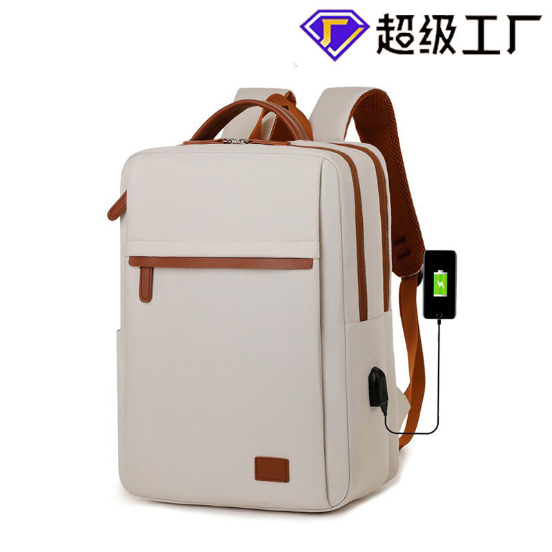 Cross-border new casual backpack, go out for short trips, backpack, fashionable and versatile multi-compartment laptop bag