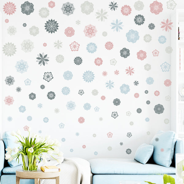 Removable background wall decorative sticker DIY flower sticker wallpaper decorative wall sticker - magic pattern
