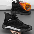 Winter fleece-lined thickened high-top cotton shoes, wear-resistant and anti-smash construction site safety shoes, hot-selling fashionable outdoor trendy work shoes
