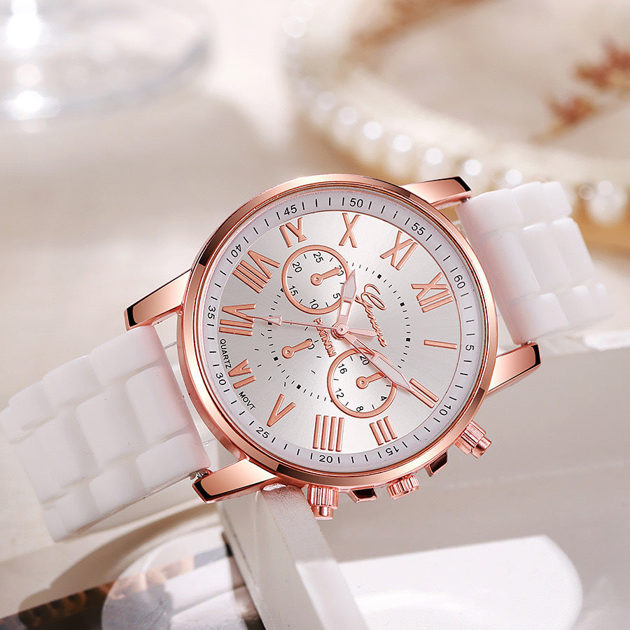 new arrival women's korean style quartz watch simple classic silicone strap watch women's watch wholesale dropshipping