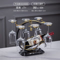 Elegant red wine glass 350ml + marble pattern ping an fu lu red wine rack