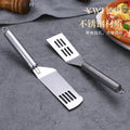Stainless steel teppanyaki six-hole thickened flat frying spatula for home four-hole toothed steak frying spatula kitchen gadgets
