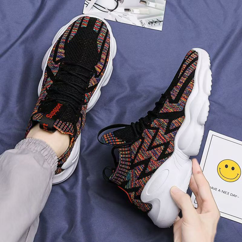 Men's spring new arrivals: breathable, lightweight, mesh casual shoes - versatile dad shoes for outdoor running and trendy athletic wear