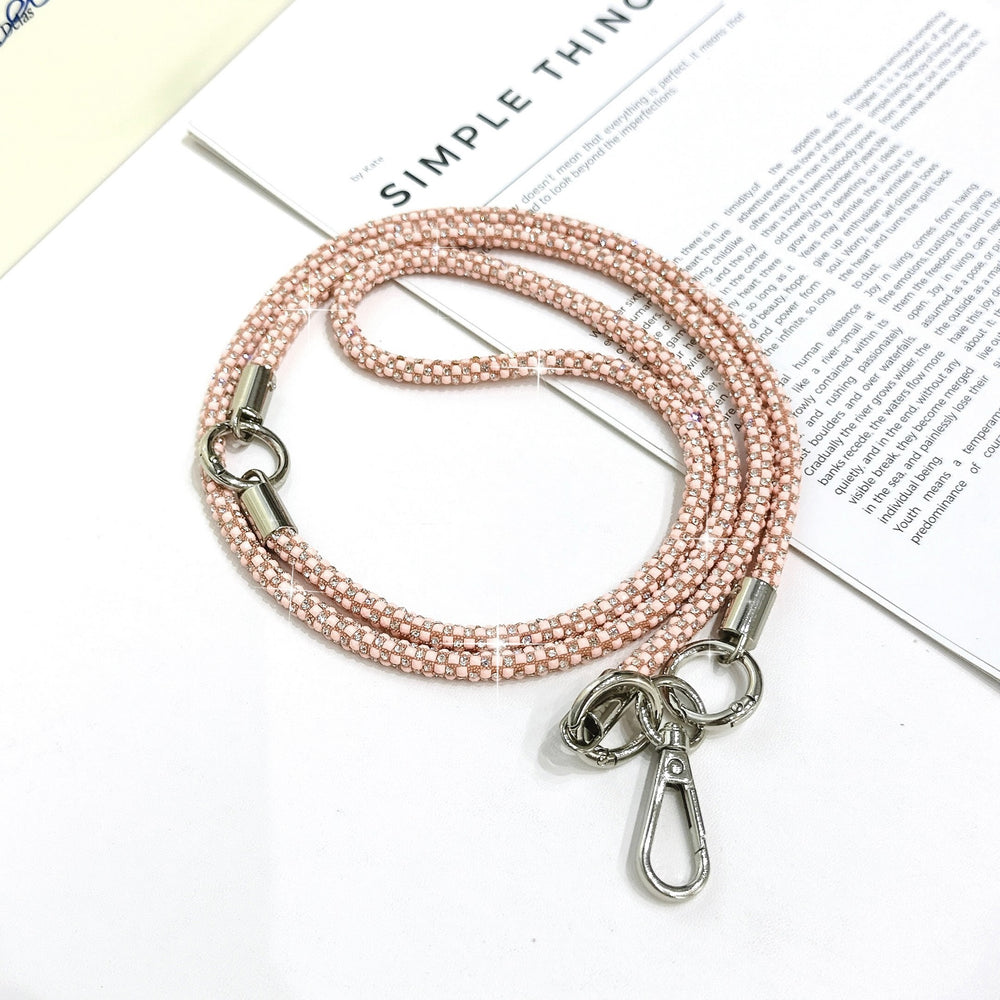 High-end, understated luxury: 0.7mm full diamond, 3-in-1 multi-functional phone chain, crossbody candy-colored multi-shape sparkling diamond goddess lanyard