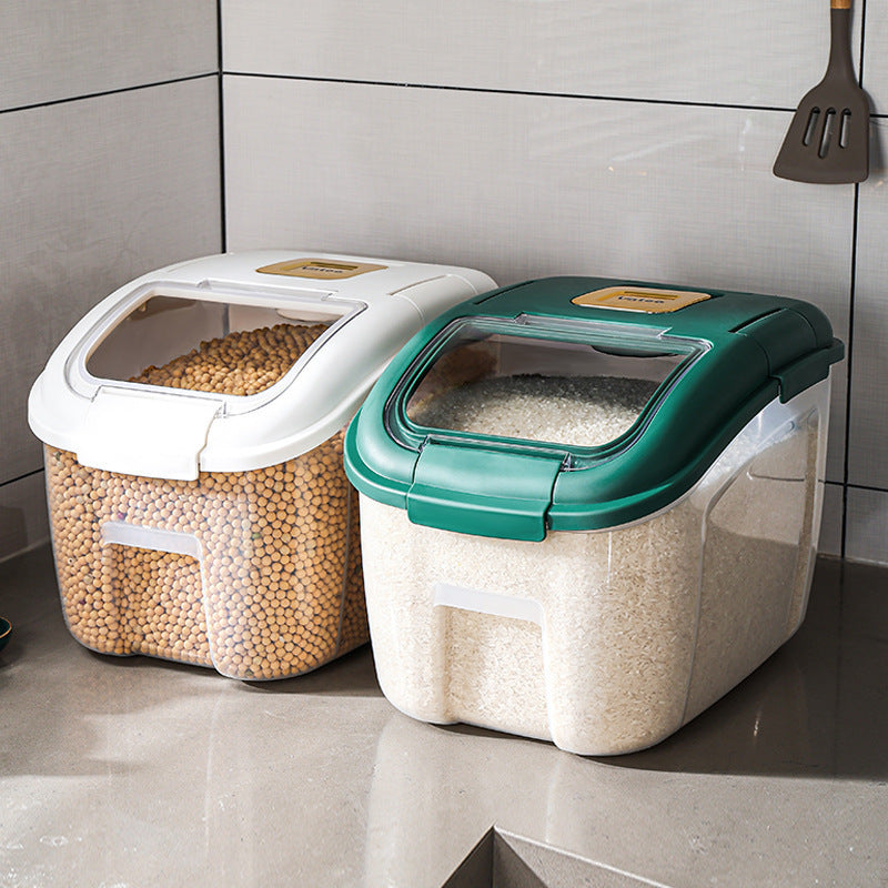 New rice bucket insect-proof moisture-proof sealed rice tank rice flour cat food dog food storage box household storage rice storage box