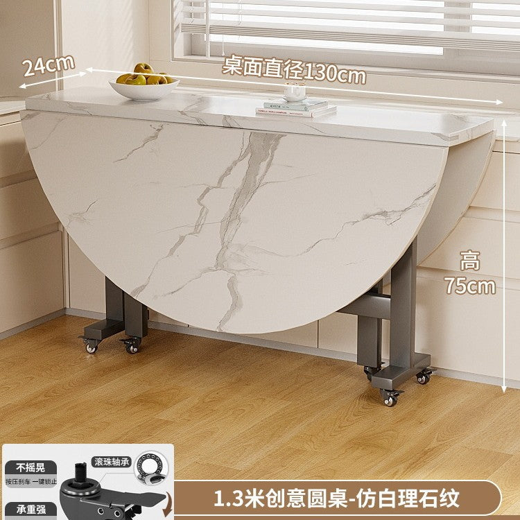 Dining table for homesmall apartment foldable table retractable dining table foldable large round table modern casual dining table