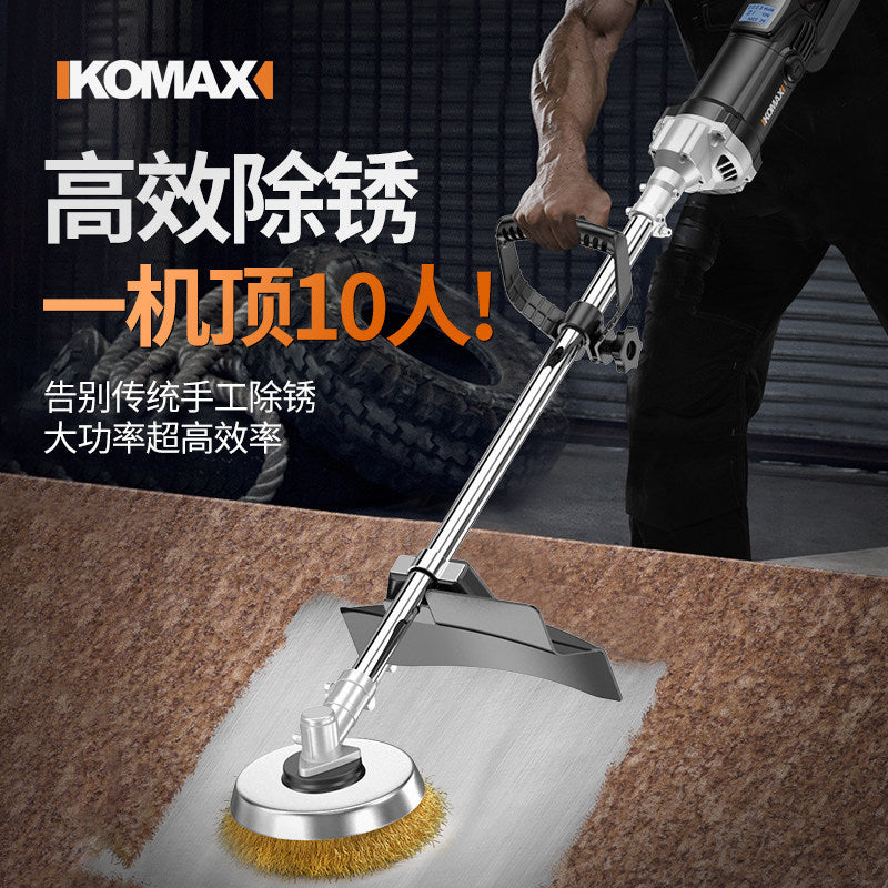 Industrial-grade electric rust remover, handheld rust removal and grinding machine, steel bar, steel plate, color steel tile renovation rust removal tool