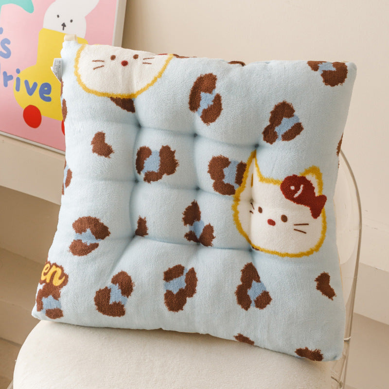 All-season square chair cushion - home, classroom, student stool pad - non-slip base - kids' floor mat