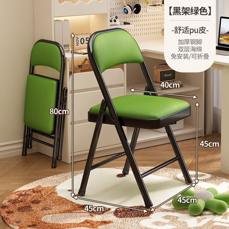 Simple stool back chair for home foldable chair portable computer chair training conference chair dining chair dormitory office chair no
