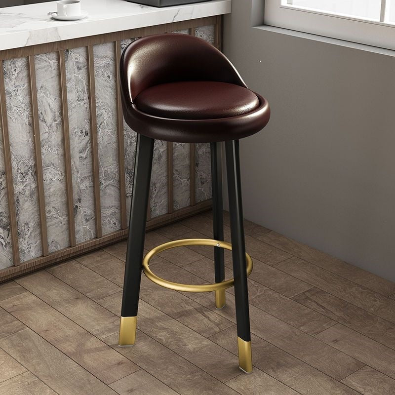 Bar stool, light luxury modern minimalist design, backrest included, bar-specific chair, high stool for home use, bar chair, solid wood