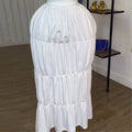 European and american cross-border women's fashion:  autumn new arrivals - sexy and elegant v-neck, waist-cinching white dress with ruched detailing