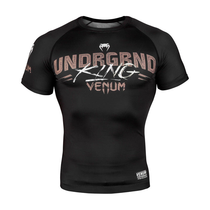 European and American Muay Thai tights men's sanda suits martial arts fighting MMA short-sleeved training UFC boxing quick-drying suits customization