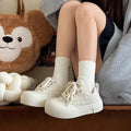 Meteor white shoes women's fall and winter heightened thick sole big toe ugly cute shoes 2026 new arrival easiest for match casual sneakers preppy style