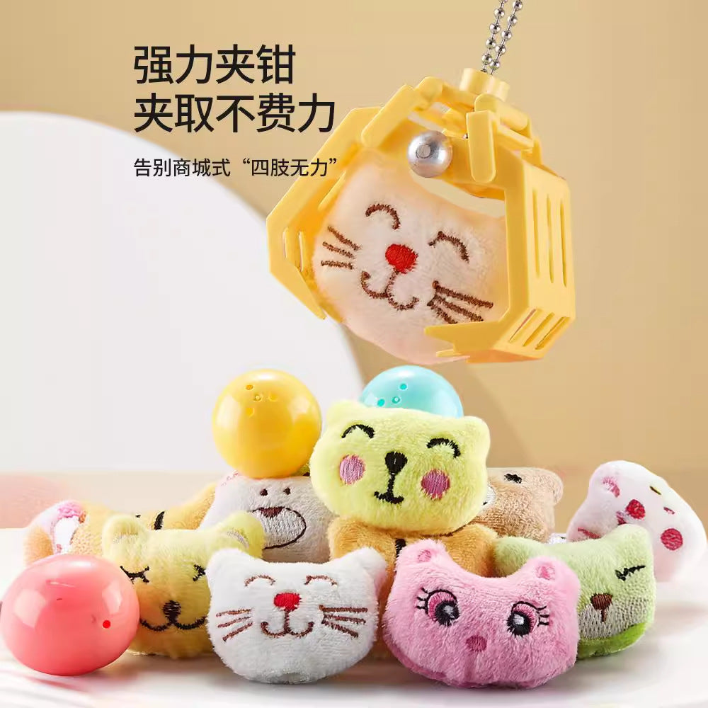 Little rabbit kids claw machine clip doll mini machine small sound and light boys and girls toys gifts fun puzzle