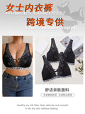 fashionlacesexy bottom women's plus sizeintimates thin breathable beautiful back plaidplus size bra
