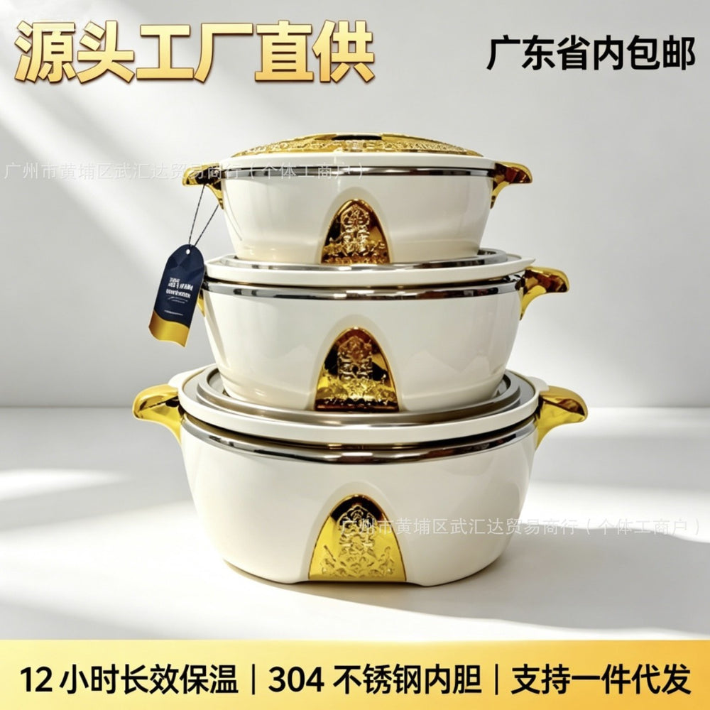 1.5l-2.5l-4.0l food warmer containerforeign trade 3pcs thermal insulation box set
