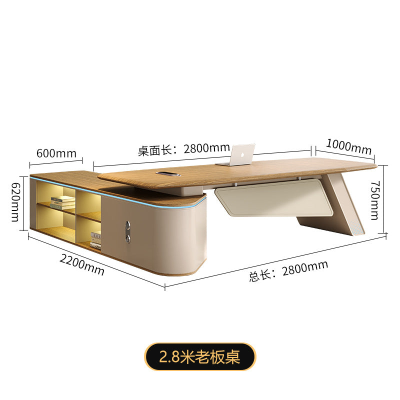 Boss table, desk, light luxury, senior sense of leadership, chairman, president, table and chair combination, designer, large class desk woman