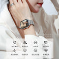 2025 new smartwatch for women, stainless steel band, bluetooth phone, fashionable multifunctional square niche electronic bracelet