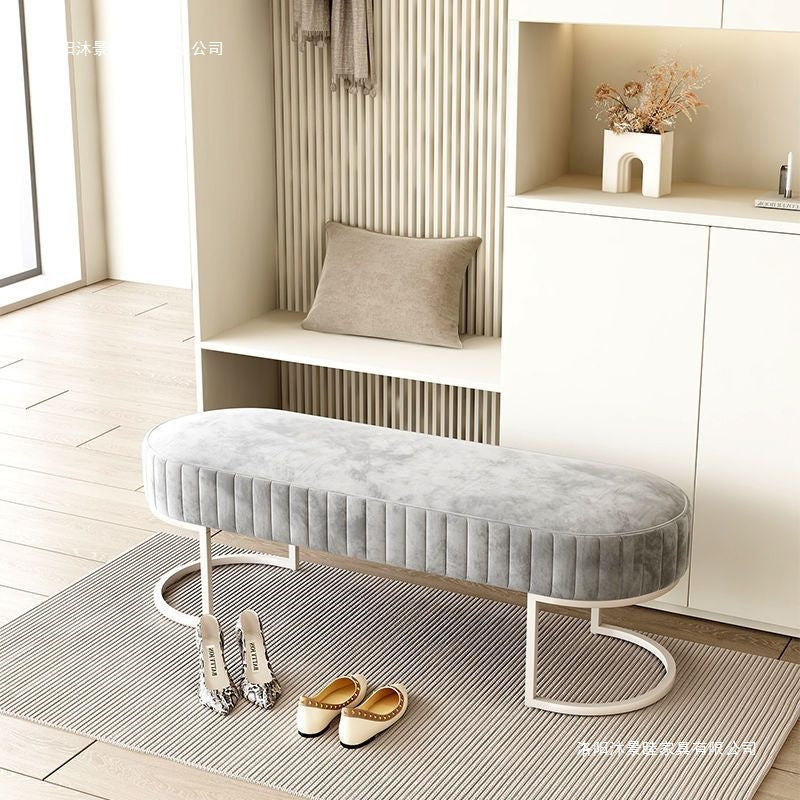 Clothing store shoe trying stool, fitting room, shopping mall rest stool, shoe changing stool, long bed end stool, for home doorway bench