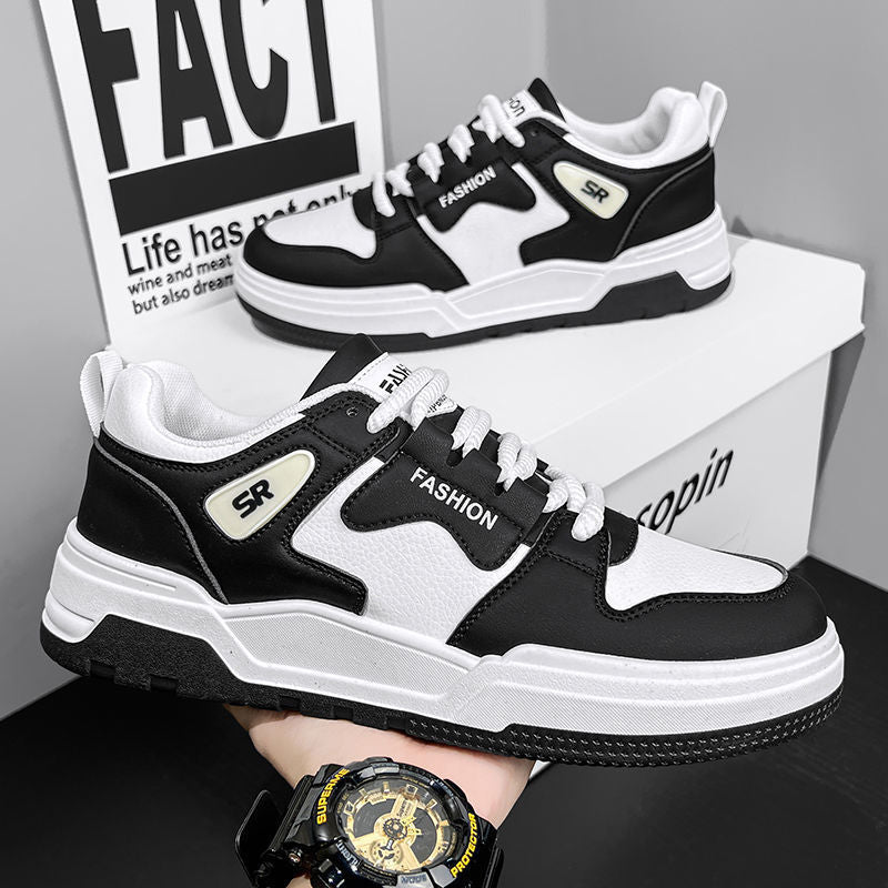 2025 new spring men's ins-style sneakers: waterproof athletic shoes, casual low-top flats, versatile and breathable