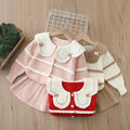 Girls' knit sweater set - new  collection: oversized collar sweater and pants set