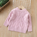 Kids' winter sweater: new retro style, unisex, fleece-lined, thickened pullover, knitted base layer for boys and girls