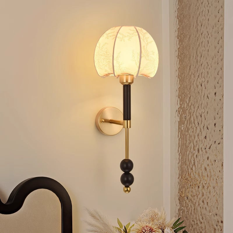 Wall lamp medieval wabi wind corridor aisle living room background wall lamp creative simple Nanyang bedroom bedside lamp 1