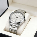 2026 new men's business waterproof watch, stainless steel band, quartz casual watch - cross-border exclusive, ready to ship