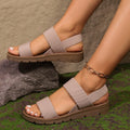 new arrival: plus-size fashionable women's flat sandals with elastic band – perfect for beach and everyday wear (export quality, us/eu style)