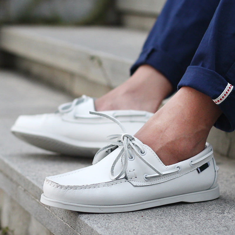 Sailboat shoes for men, two-layer cowhide thin bottom business easiest for match shoes export british style casual driving shoes handmade shoes