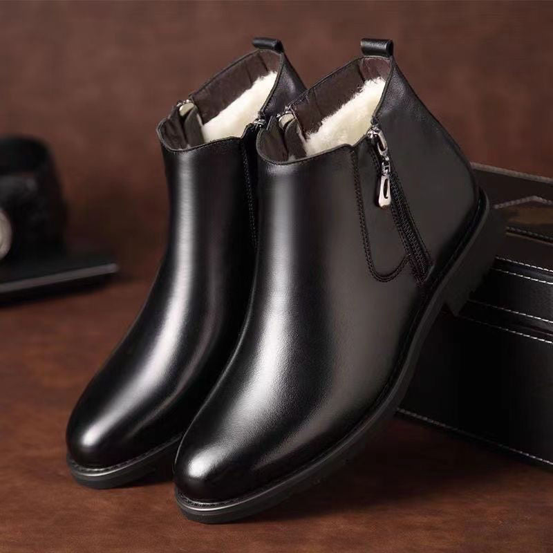 Winter new arrivals: stylish and minimalist men's high-top cotton shoes - versatile, warm, comfortable, fleece-lined, extra thick, casual snow boots