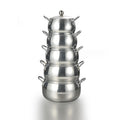 hot product aluminum pot 16-28cm thinning sanded aluminum soup pot commercial hotel cookware pot set pot stew pot