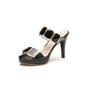 Women's shoes 2024 summer new korean style sandals & slippers peep toe high heel flip-flops outdoor sandals