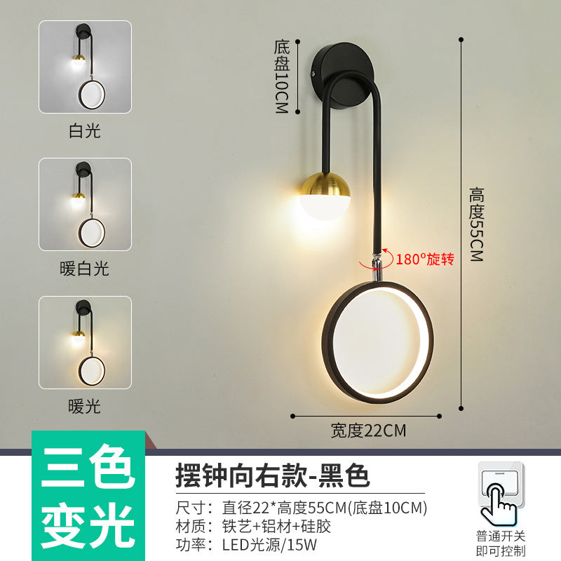 The whole network low-cost led corridor aisle entrance light new Nordic stairs balcony bedroom bedside background wall wall lamp