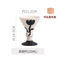 Stylish high-looking ins mug household water cup goblet ceramic milk coffee cup couple breakfast gift