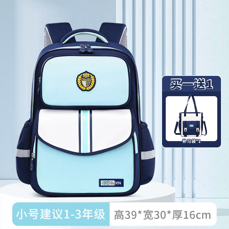 New primary school schoolbags for children in grades 3-6 to reduce the burden and wear-resistant Shaodong students  wholesale, light and cute