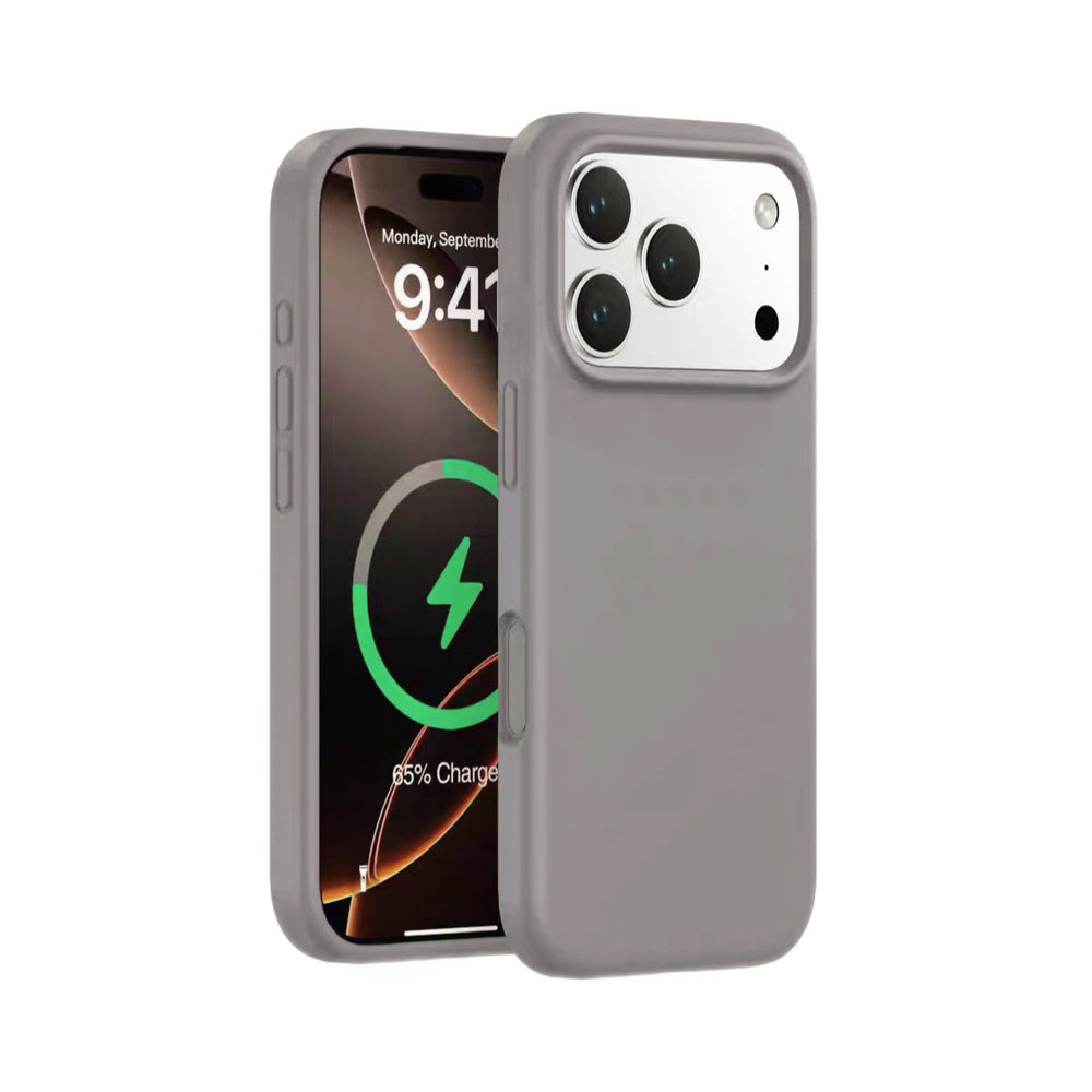 Large pore liquid silicone inner magnetic case for apple 17 pro max - solid color, skin-feel, drop-proof iphone 15