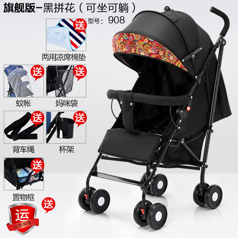Wholesale baby strollers, umbrella strollers, sit and lie down, lightweight, foldablekids baby umbrella handle stroller, bb stroller, dropshipping