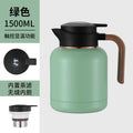 Smart temperature display 1.5l yashi kettle [wood grain handle] - green