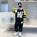 Boys' fall outfit set: new  autumn/spring collection - hoodie & pants set for older boys - sporty, cool, and trendy for autumn